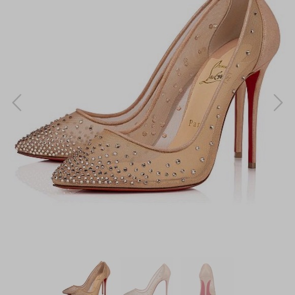 Christian Louboutin shoes size 9 9.5 Pigalle Strass - Picture 4 of 4